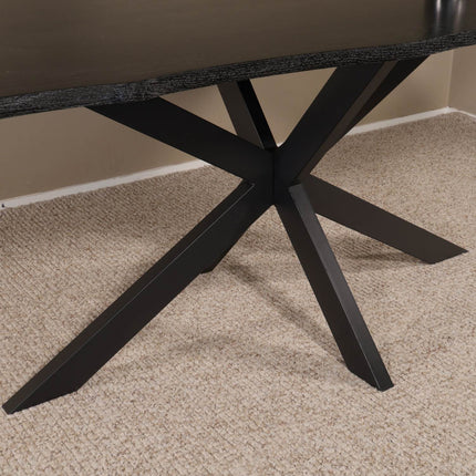 Eettafel Jeffo rechthoekig 220cm zwart MDF