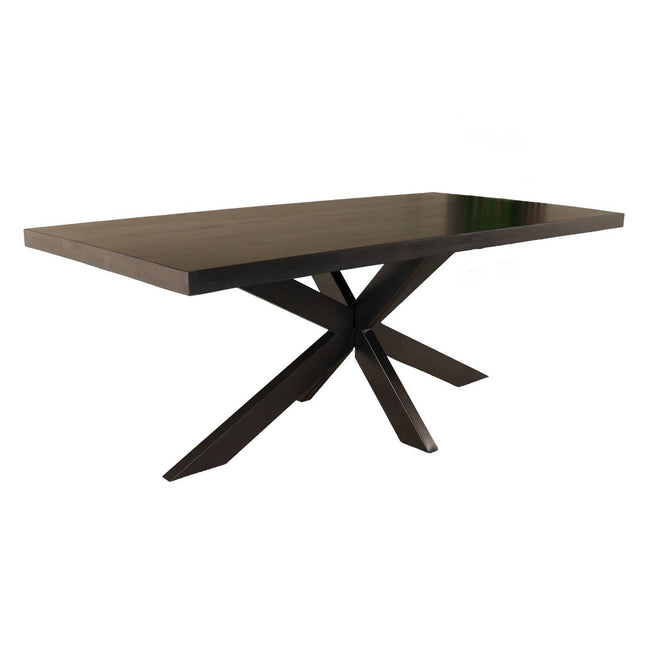 Eettafel John rechthoekig 200cm zwart mangohout