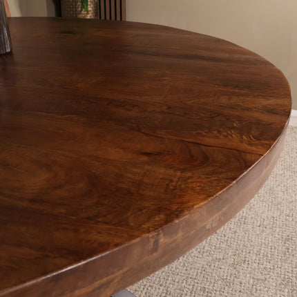Eettafel Jones rond 150cm bruin mangohout