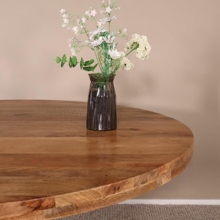 Eettafel Jones rond 150cm lichtbruin mangohout