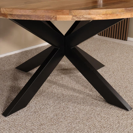 Eettafel Jones rond 150cm lichtbruin mangohout