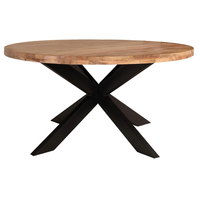 Eettafel Jones rond 150cm lichtbruin mangohout