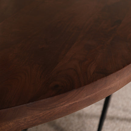 Eettafel Jones rond 120cm walnoot mangohout
