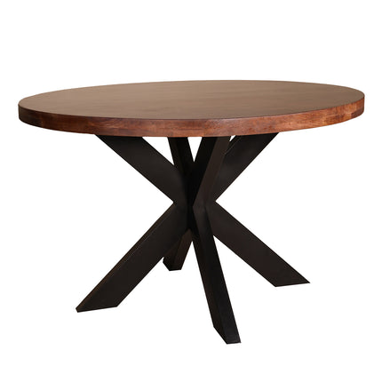 Eettafel Jones rond 120cm walnoot mangohout