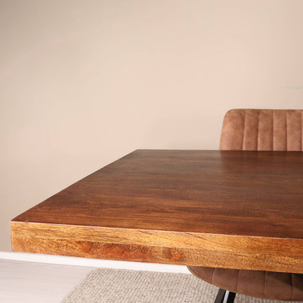 Eettafel John rechthoekig 180cm bruin mangohout