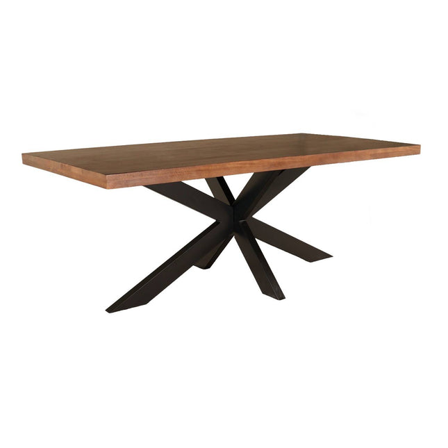 Eettafel John rechthoekig 200cm bruin mangohout