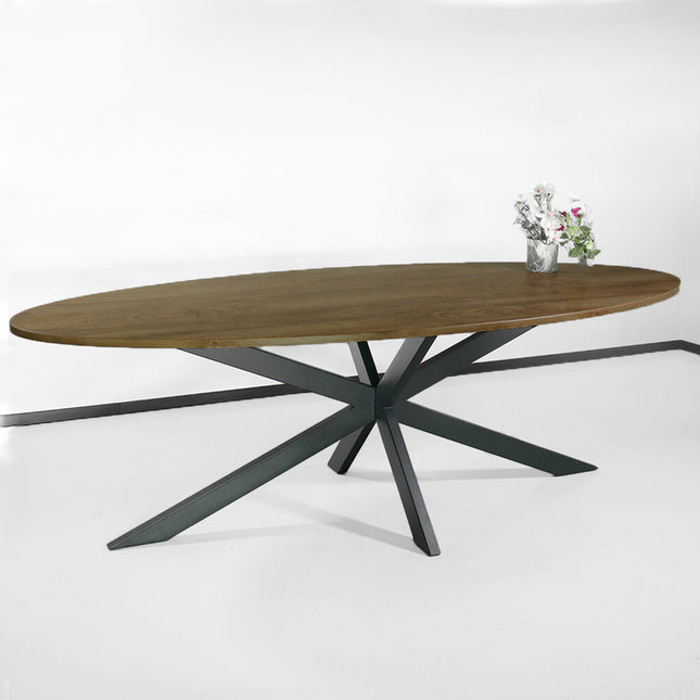 Eettafel ovaal 240cm Rato bruin ovale tafel