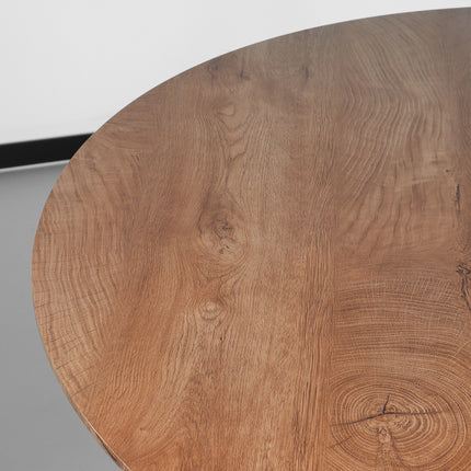 Eettafel rond Ronsi bruin 130cm ronde tafel