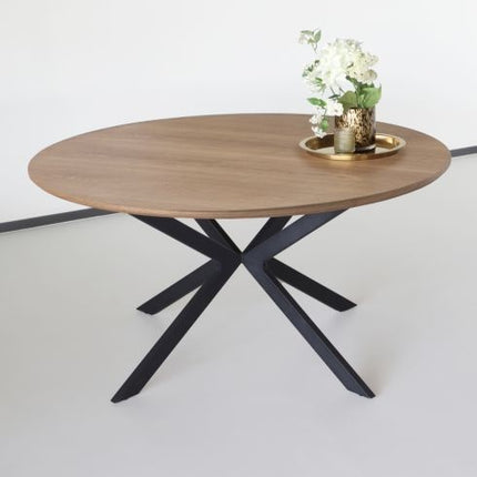 Eettafel rond Ronsi bruin 140cm ronde tafel