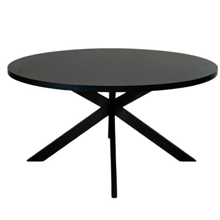 Eettafel rond melamine 150cm Sanne zwart