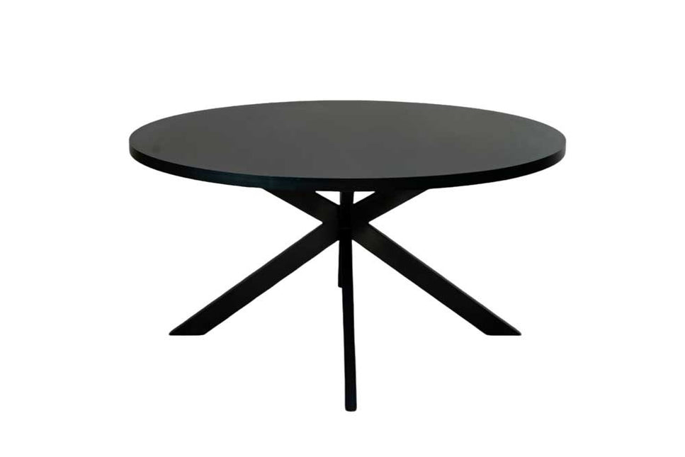 Eettafel rond melamine 150cm Sanne zwart