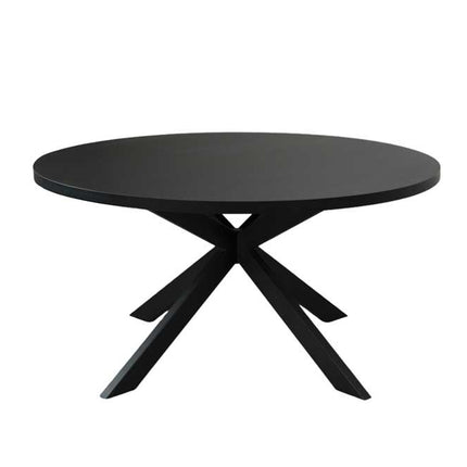 Eettafel rond melamine 150cm Sanne zwart