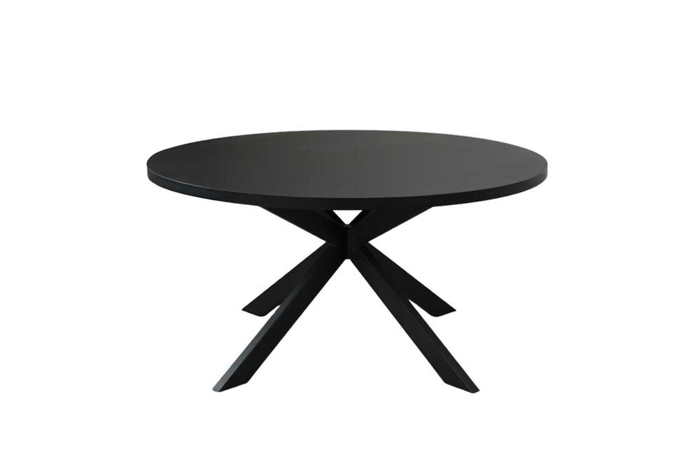 Eettafel rond melamine 150cm Sanne zwart