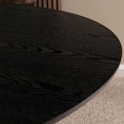 Eettafel Ronsi Antoinette rond 120cm zwart MDF