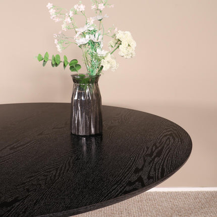 Eettafel Ronsi Antoinette rond 120cm zwart MDF