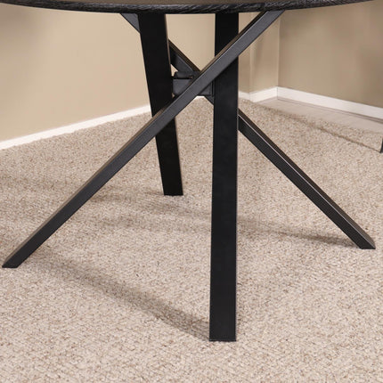 Eettafel Ronsi Antoinette rond 120cm zwart MDF