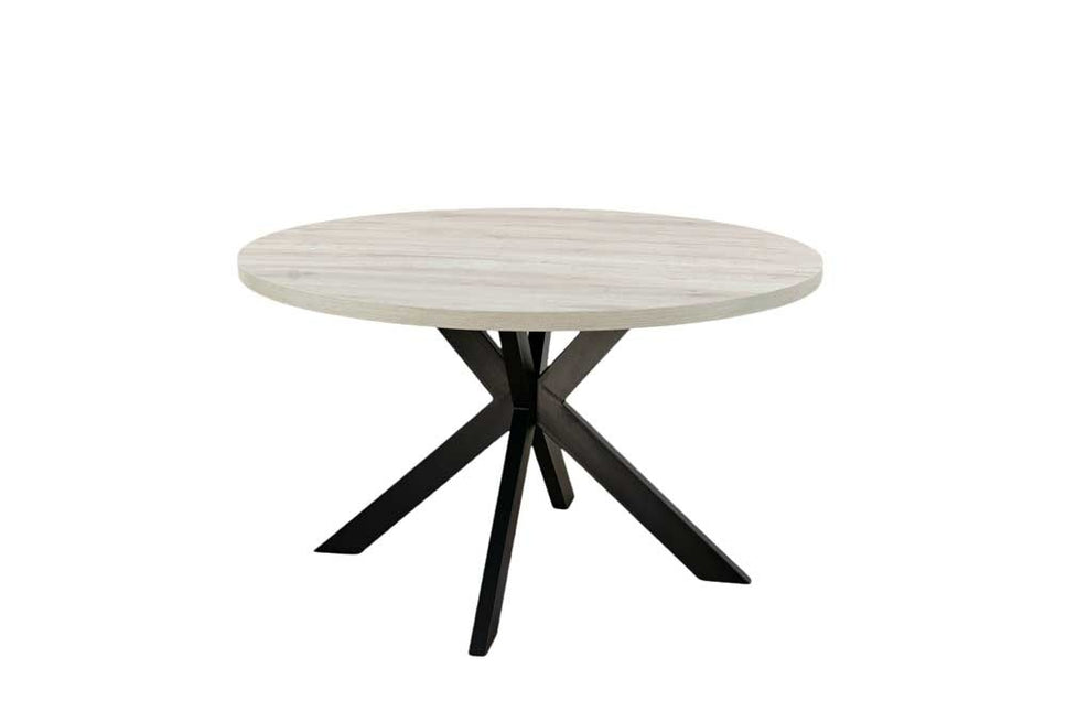 Eettafel rond melamine 130cm Sanne grijs ronde tafel