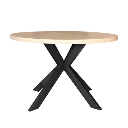 Eettafel Sanne rond 120cm lichtbruin melamine