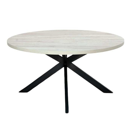 Eettafel rond melamine 150cm Sanne grijs ronde tafel