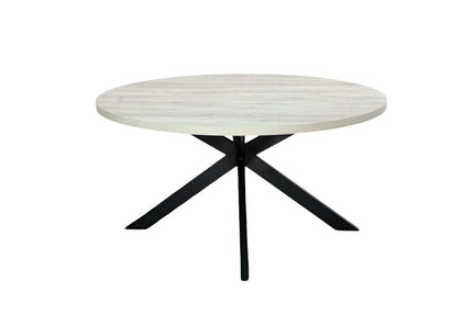 Eettafel rond melamine 150cm Sanne grijs ronde tafel