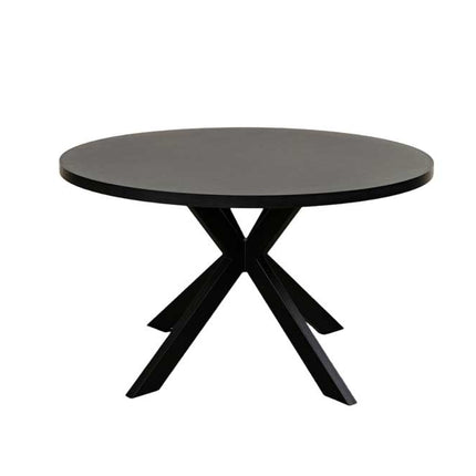 Eettafel rond melamine 130cm Sanne zwart ronde tafel