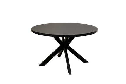 Eettafel rond melamine 130cm Sanne zwart ronde tafel