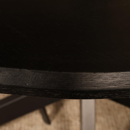 Eettafel visgraat Otis rechthoekig 180cm zwart MDF