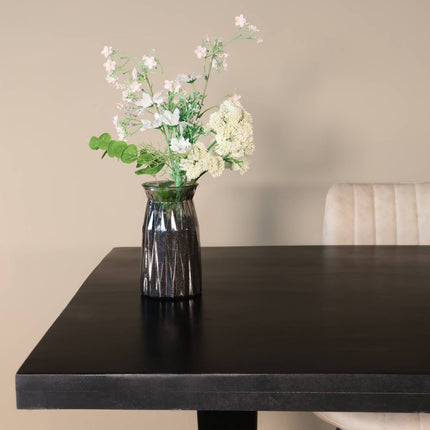 Eettafel Xavier rechthoekig 200cm zwart mangohout