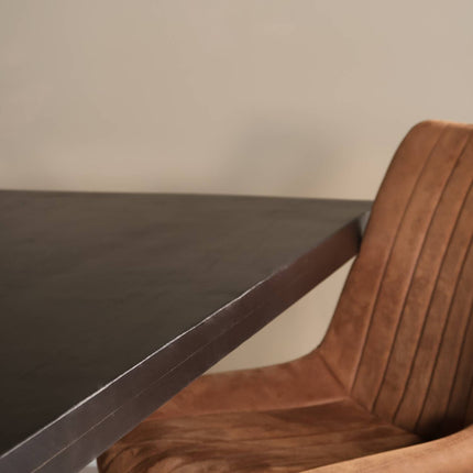 Eettafel Xavier rechthoekig 200cm zwart mangohout