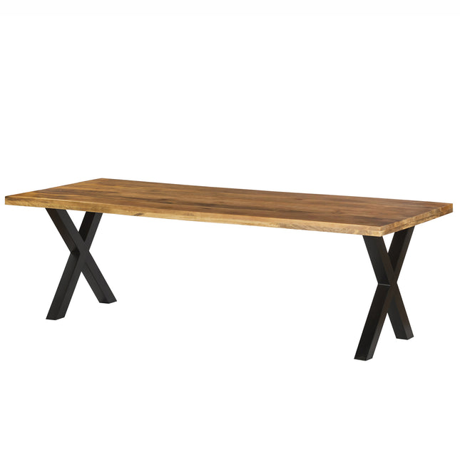 Eettafel Zeno rechthoekig 240cm bruin mangohout