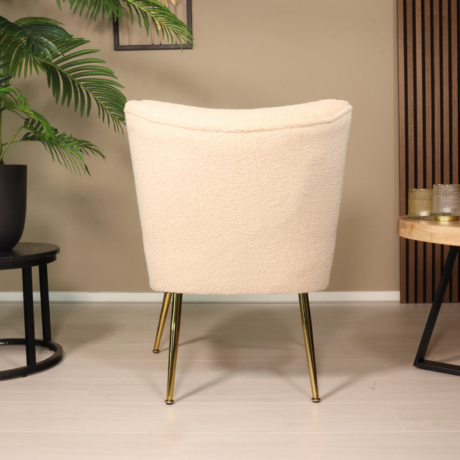 Fauteuil zitbank 1 persoons Teddy beige stoel