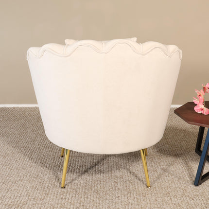 Fauteuil Belle creme velvet