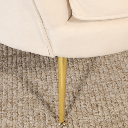 Fauteuil Belle creme velvet