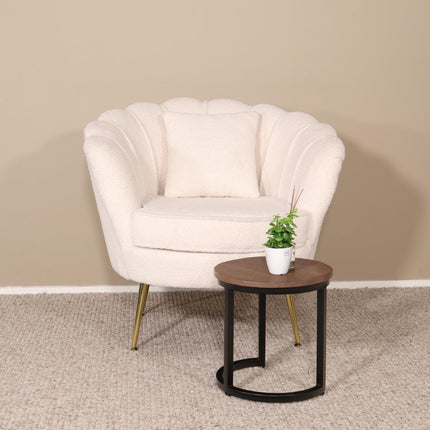 Fauteuil Belle wit teddy