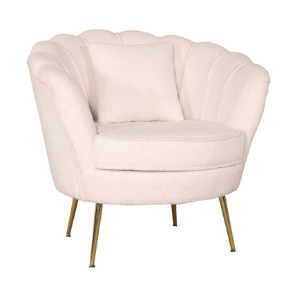 Fauteuil Belle wit teddy