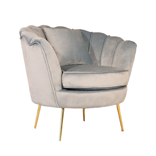 Fauteuil Belle lichtblauw velvet