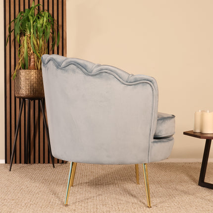 Fauteuil Belle lichtblauw velvet