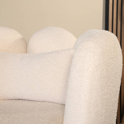 Draaibare fauteuil Daphne beige teddy