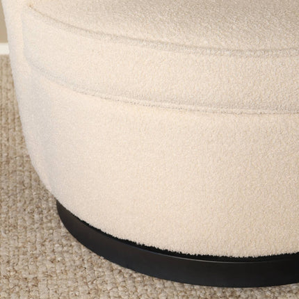 Draaibare fauteuil Daphne beige teddy