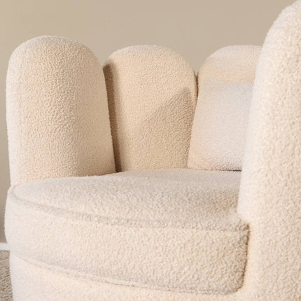 Draaibare fauteuil Daphne beige teddy