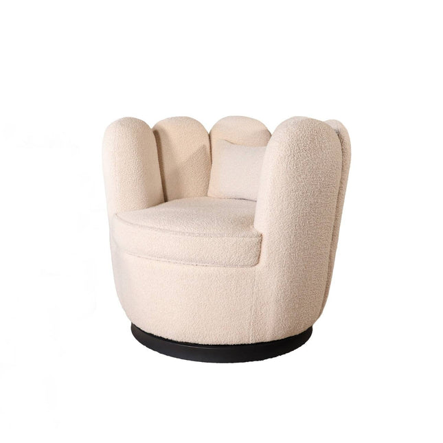 Draaibare fauteuil Daphne beige teddy