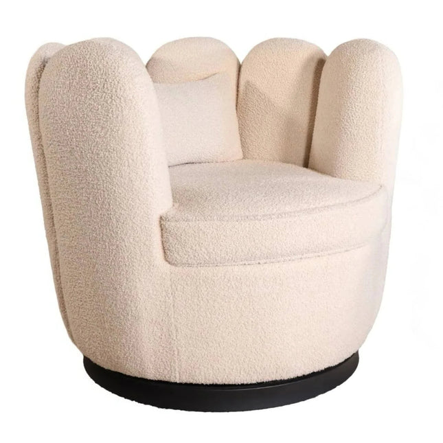 Draaibare fauteuil Daphne beige teddy