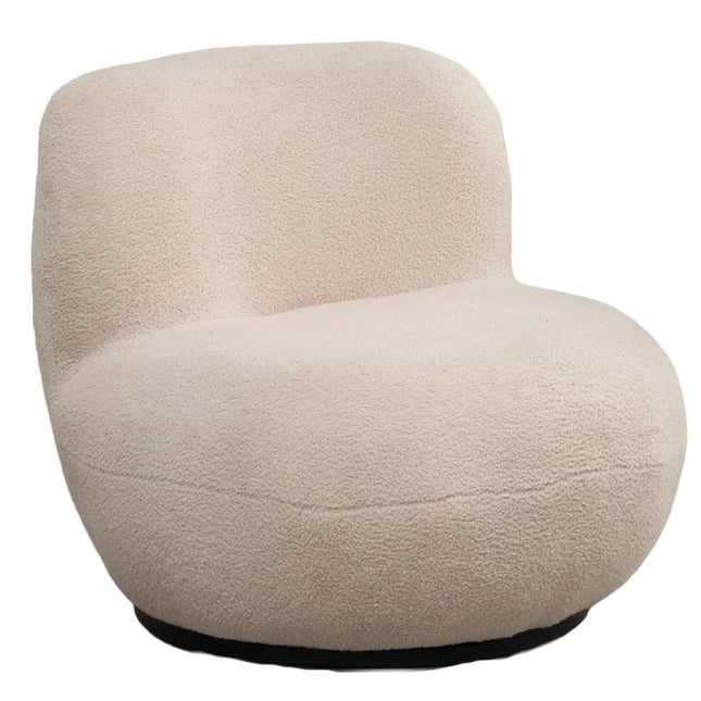 Draai fauteuil Lara zand teddy
