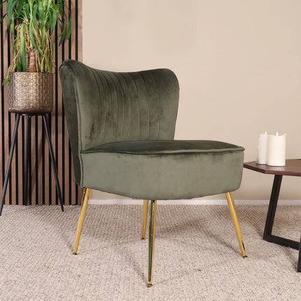 Fauteuil Rilaan donkergroen velvet