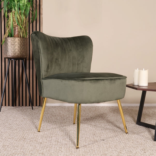 Fauteuil Rilaan donkergroen velvet