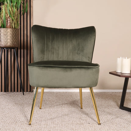 Fauteuil Rilaan donkergroen velvet