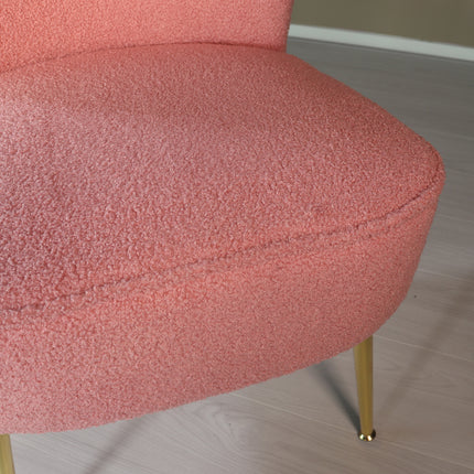 Fauteuil zitbank 1 persoons Teddy roze stoel