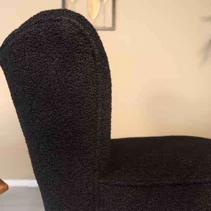 Fauteuil zitbank 1 persoons Teddy zwart stoel