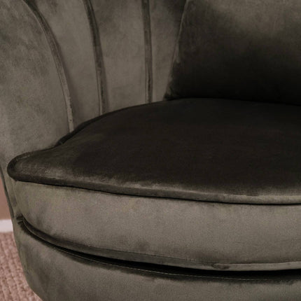 Fauteuil Belle donkergroen velvet