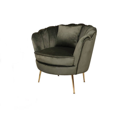 Fauteuil Belle donkergroen velvet